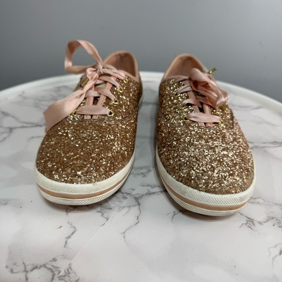 Kate Spade X Keds Women’s Sneakers sz 8 Glitter Encrusted N-39 - Picture 5 of 8
